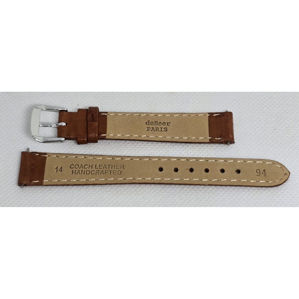 14mm deBeer Paris Coach Leather Handcrafted Watch Band 14